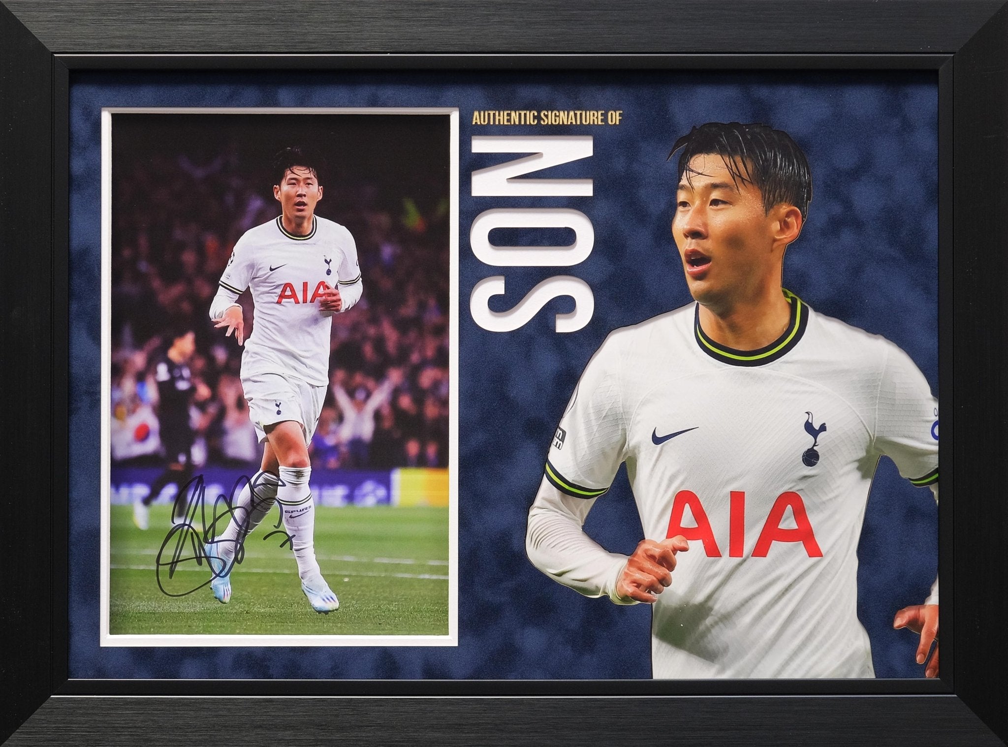 Heung-Min Son Signed 12x8 Photograph Display - Memorabilia Framers Shop